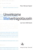 Cover: Unwirksame Mietvertragsklauseln nach dem AGB-Gesetz - V&ouml;gel, E
