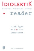 Cover: Idiolektik Reader, Eigensprache, Psychosomatik, Edukation - Huttenscher Verlag 507