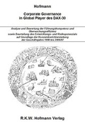 Cover: Corporate Governance in Global Player des DAX-30 - Hofmann, Rolf K W