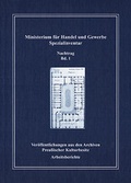 Cover: Ministerium f&uuml;r Handel und Gewerbe. Spezialinventar - Geheimes Staatsarchiv Preu&szlig;ischer Kulturbesitz