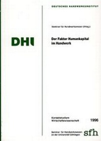 Abbildung von: Der Faktor Humankapital im Handwerk - Mecke-Druck
