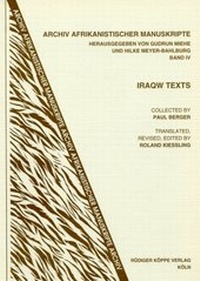 Abbildung von: Iraqw Texts - Köppe, R