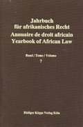 Bild: Jahrbuch f&uuml;r Afrikanisches Recht. Annuaire de Droit Africain. Yearbook of African Law - K&ouml;ppe, R