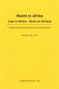 Cover: Recht in Afrika. Law in Africa. Droit en Afrique. Zeitschrift der... - K&ouml;ppe, R