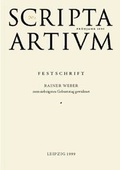 Cover: Scripta Artium No. 1 - Stekovics, J