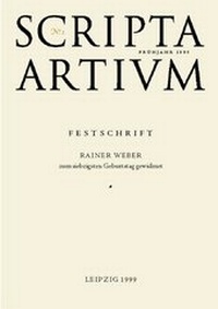 Enlarge image Cover: Scripta Artium No. 1 - Stekovics, J