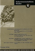 Cover: Kulturwissenschaftliche Studien 6 - Passage-Verlag