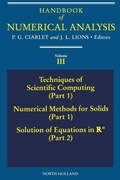 Cover: Techniques of Scientific Computing (Part 1) - Solution of Equations in Rn: Volume 3 - Elsevier