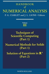 Enlarge image Cover: Techniques of Scientific Computing (Part 1) - Solution of Equations in Rn: Volume 3 - Elsevier