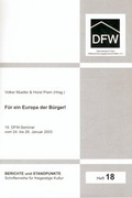 Cover: F&uuml;r ein Europa der B&uuml;rger! - Angelika Lenz Verlag