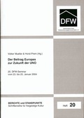 Cover: Der Beitrag Europas zur Zukunft der UNO - Angelika Lenz Verlag