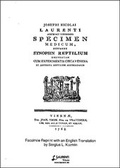 Cover: Specimen Medicum, Exhibens Synopsin Reptilium Emendatam cum Experimentis Circa Venena et Antidota Reptilium Austriacorum - Laurenti