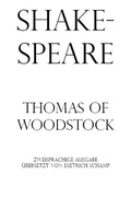 Cover: Thomas of Woodstock/ Die Historie von Thomas von Woodstock - Laugwitz, U
