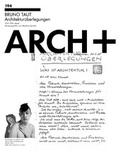 Cover: Bruno Taut - Architektur&uuml;berlegungen - Arch+