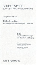 Cover: Fr&uuml;he Schriften zur &auml;sthetischen Erziehung der deutschen - Hallescher Vlg