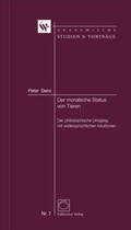 Cover: Der moralische Status von Tieren - Hallescher Vlg