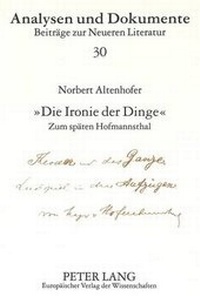 Enlarge image Cover: <<Die Ironie Der Dinge>> - Peter Lang Verlag