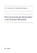 Cover: Psychologische Methoden und soziale Prozesse - Pabst Science Publishers