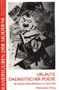 Cover: Urlaute dadaistischer Poesie - zu Klampen Verlag