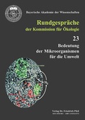 Cover: Bedeutung der Mikroorganismen f&uuml;r die Umwelt - Pfeil, F