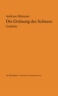 Cover: Die Ordnung des Schnees - zu Klampen Verlag