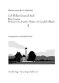 Cover: Drei Sonaten f&uuml;r Klarinette, Fagotto obligato und Cembalo obligato - Eckmeier, Hans-J&uuml;rgen