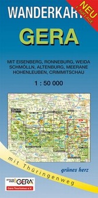 Abbildung von: Wanderkarte Gera - grünes herz