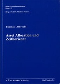 Cover: Asset Allocation und Zeithorizont - Uhlenbruch