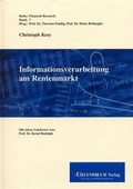 Cover: Informationsverarbeitung am Rentenmarkt - Uhlenbruch