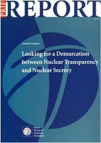 Enlarge image Cover: Looking for a Demarcation between Nuclear Transparency and Nuclear Secrecy - PRIF - Leibniz-Institut für Friedens- und Konfliktforschung