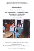 Cover: Grenzg&auml;nge. Bericht &uuml;ber eine Feldforschung in Schwaben - Bayerischer Landesverein f. Heimatpflege