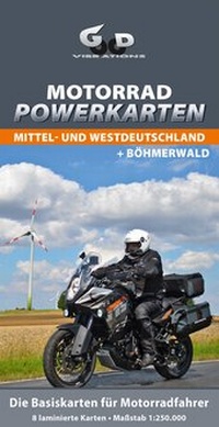 Abbildung von: Motorrad Powerkarten Mittel- und Westdeutschland + Böhmerwald - Highlights-Verlag