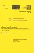 Cover: Expertenrundgespr&auml;ch zur Kooperation musikp&auml;dagogischer Forschung in Deutschland - Hochschule f. Musik, Theater u. Medien Hannover