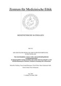 Cover: Die Gesetzliche Regelung der Patientenverf&uuml;gung in Deutschland - Ruhr-Universit&auml;t Bochum. Zentrum f. Med. Ethik