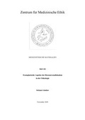 Cover: Exemplarische Aspekte der Ressourcenallokation in der Onkologie - Ruhr-Universit&auml;t Bochum. Zentrum f. Med. Ethik