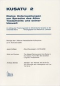 Cover: KUSATU 2. - Hartmut Spenner Verlag