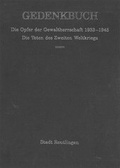 Cover: Gedenkbuch - Stadt Reutlingen