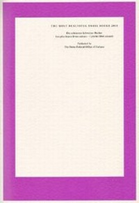 Enlarge image Cover: The Most Beautiful Swiss Books 2010 - Bundesamt fur Kultur