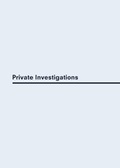 Cover: Private Investigations - K&uuml;nstlerhaus B&uuml;chsenhausen