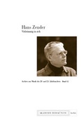 Cover: Hans Zender - Wolke Verlag