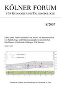 Cover: Zahn-Apatit fossiler Selachier: ein Archiv zur Rekonstruktion von Pal&auml;&ouml;kologie und Pal&auml;ozeanographie warmzeitlicher Schelfmeere (Oberkreide-Pal&auml;ogen, NW-Europa) - Universit&auml;t K&ouml;ln Institut f&uuml;r Geologie und Mineralogie