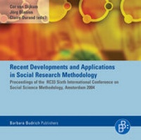 Enlarge image Cover: Recent Developments and Applications in Social Research Methodology - Verlag Barbara Budrich