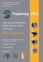 Cover: Tropentag 2013 - Cuvillier Verlag