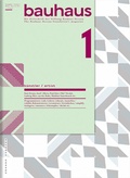 Cover: Bauhaus N&deg;1 - Spector Books