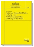 Bild: Nationale Unbeachtlichkeits-, Heilungs- und Präklusionsvorschriften und Europäisches Recht - Lexxion Verlagsgesellschaft