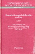 Cover: Deutsche Gesandtschaftsberichte aus Prag - Collegium Carolinum