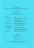Cover: Forum der Berliner Mathematischen Gesellschaft / Alexander Dinghas in memoriam - Berliner Mathematische Gesellschaft e.V. c/oFreie Universit&auml;t Berlin Sekretariat Prof. Polthier