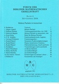 Cover: Forum der Berliner Mathematischen Gesellschaft / Helmut Pachale in memoriam - Berliner Mathematische Gesellschaft e.V. c/oFreie Universit&auml;t Berlin Sekretariat Prof. Polthier