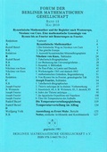 Cover: Forum der Berliner Mathematischen Gesellschaft / Byzantinische Mathematiker und ihr Begleiter Nicolaus von Cues. Eine mathematische Genealogie von Byzanz bis zu Fourier mit Bemerkungen zu Fourier - Berliner Mathematische Gesellschaft e.V. c/oFreie Universit&auml;t Berlin Sekretariat Prof. Polthier