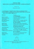 Cover: Forum der Berliner Mathematischen Gesellschaft / A. Festkolloquium "Rudolf Gorenflo. Fluide.. B. Hans Gebeleins Turbulenz ; Korteweg und de Vries - Berliner Mathematische Gesellschaft e.V. c/oFreie Universit&auml;t Berlin Sekretariat Prof. Polthier